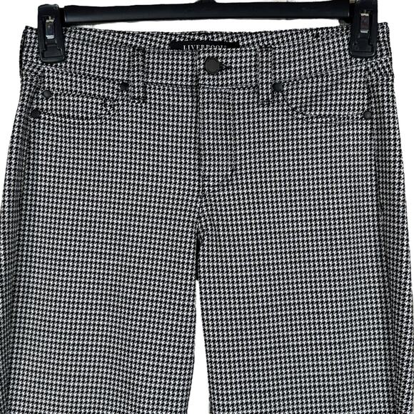 Liverpool SZ 4/27 Skinny Leg Pants Houndstooth Stretch Mid-Rise Zip-Fly Pockets - Picture 2 of 11